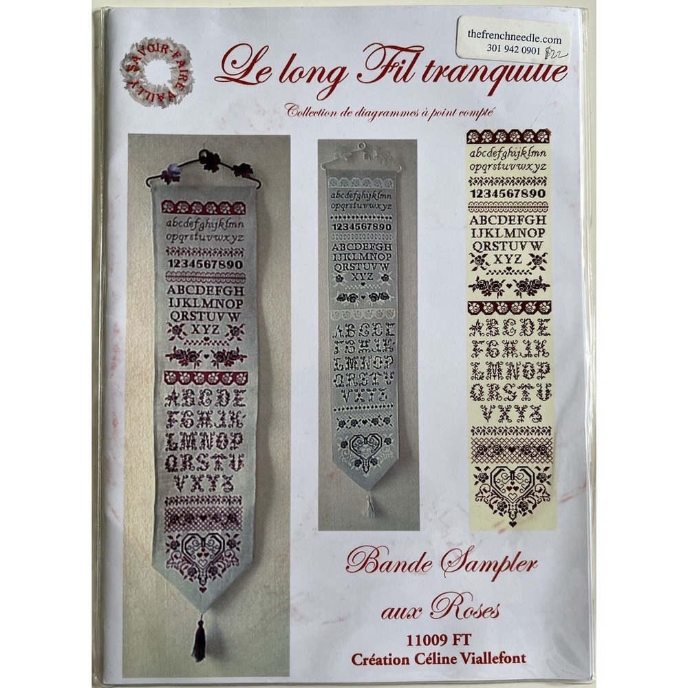Savoir Faire Vailly Rose Band Sampler Cross Stitch Chart French Celine Villefont